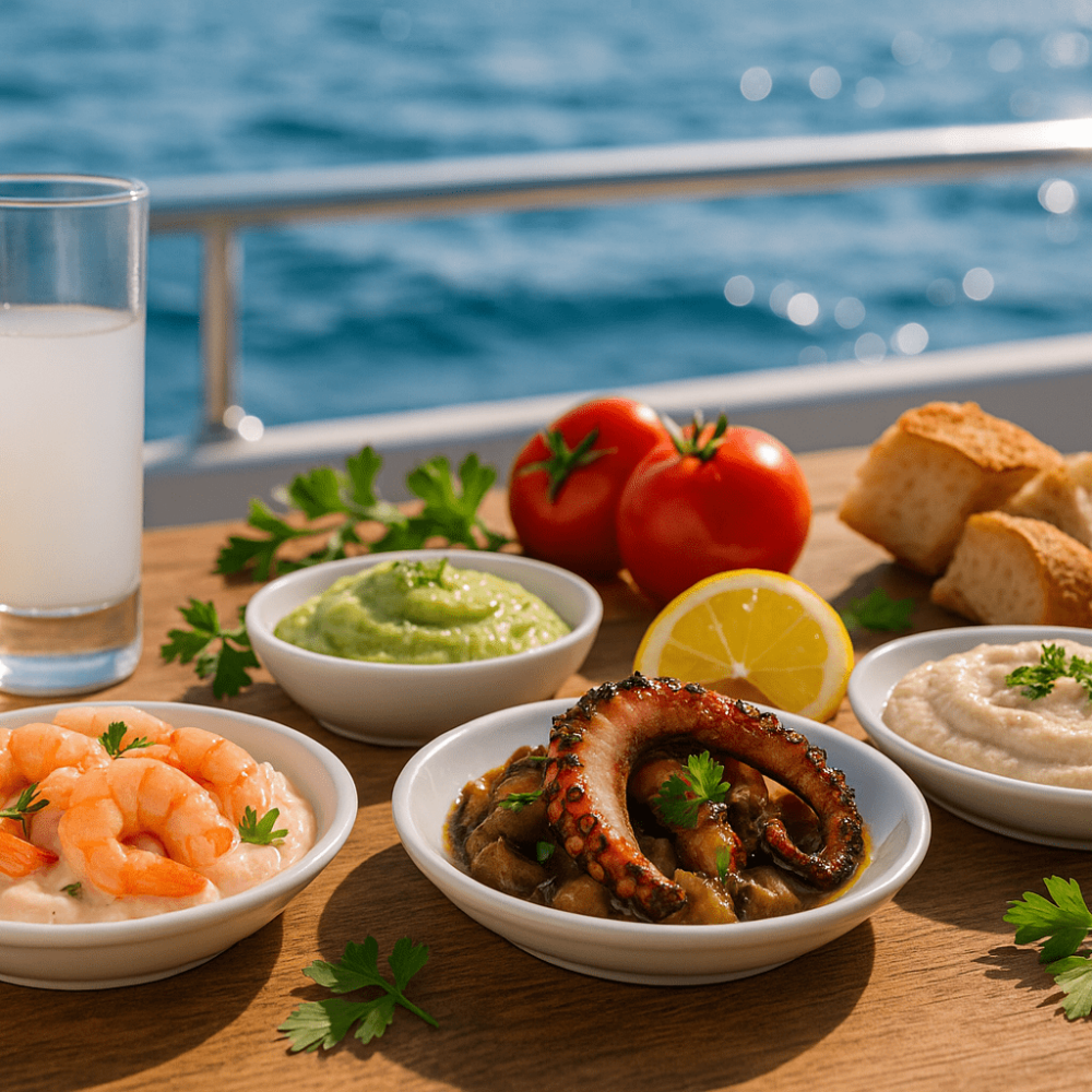 yacht provisions ouzo