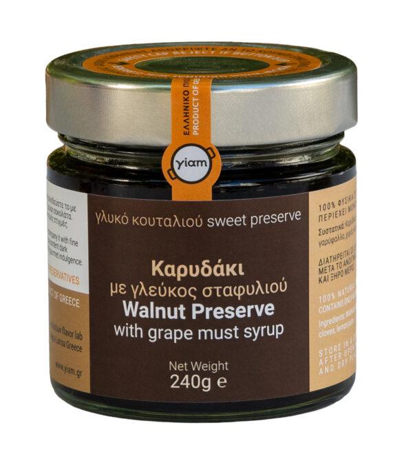 Γλυκό του κουταλιού καρυδάκι με γλεύκος σταφυλιού, προϊόν Yiam